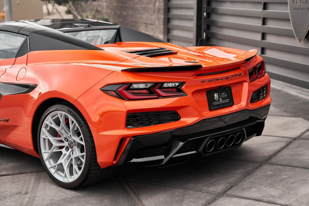 Performance car on the road