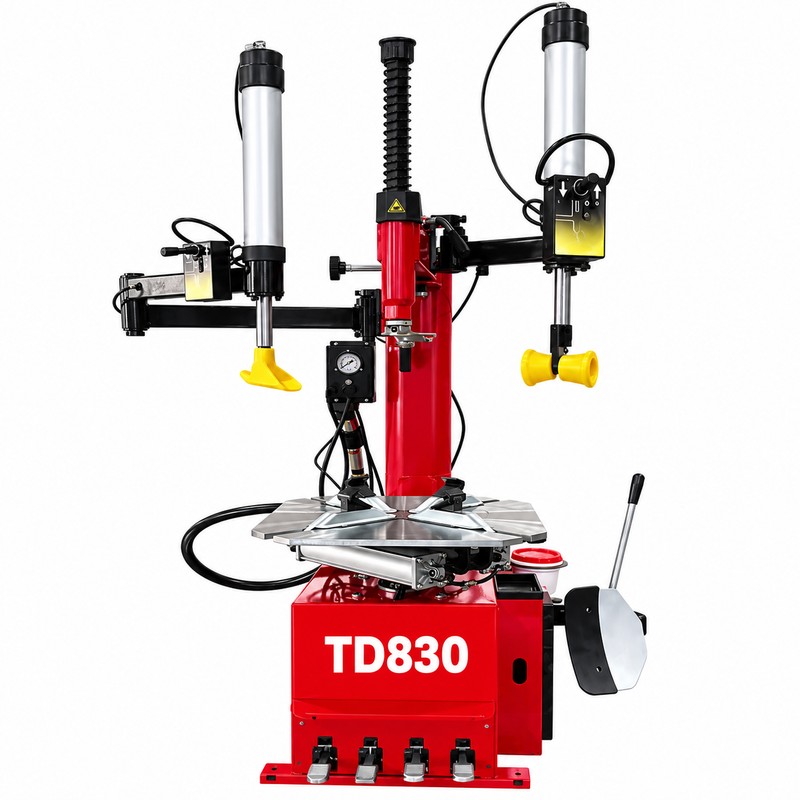 TD830 tire changer with dual assist arms