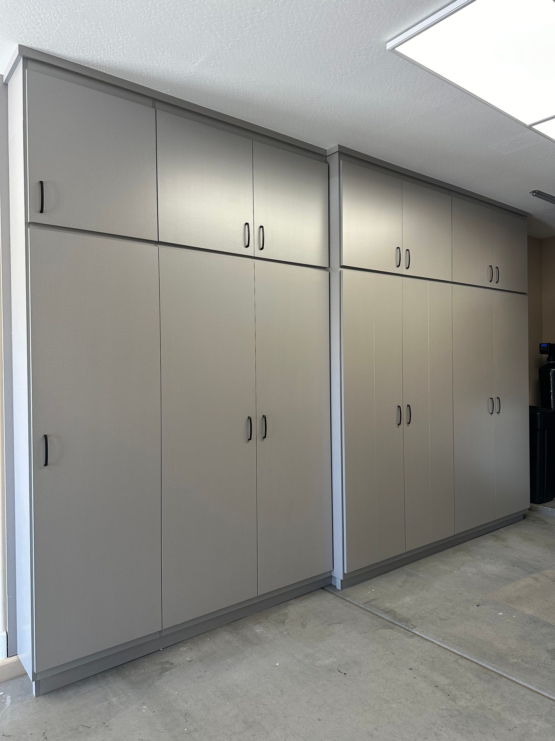 A row of cabinets.