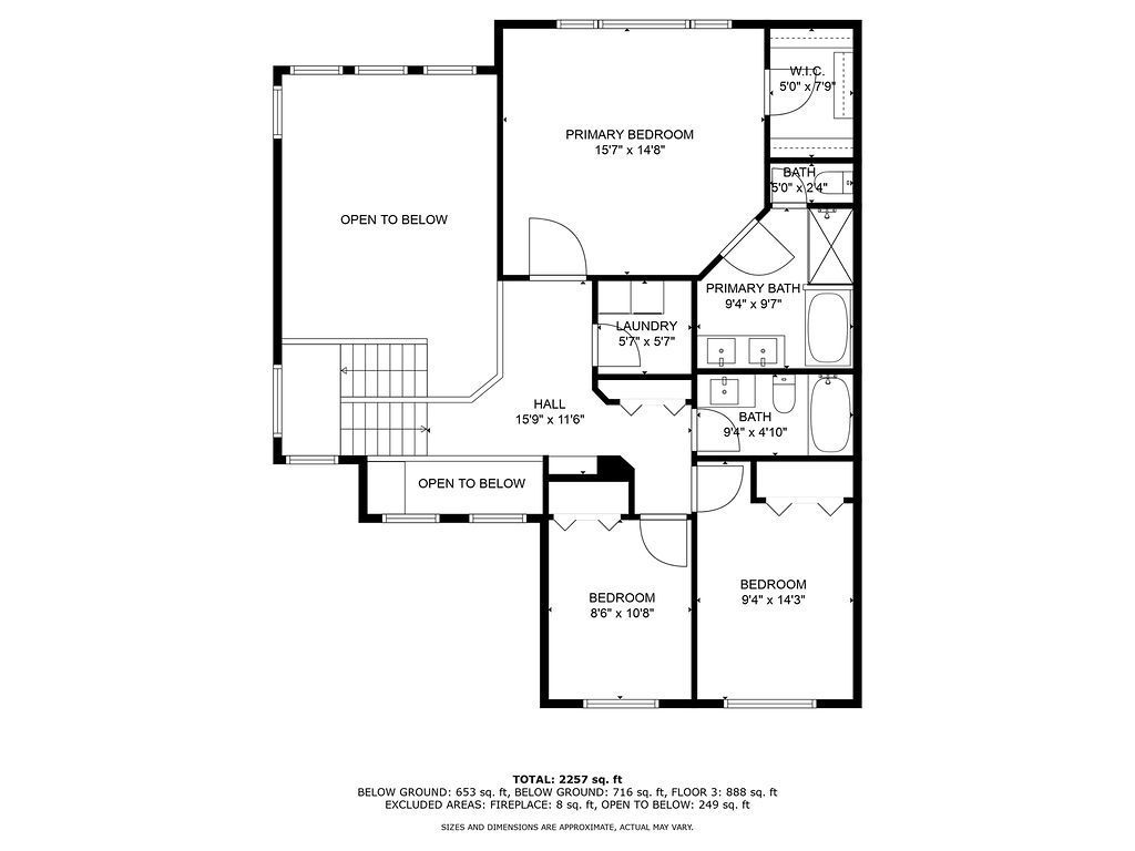 A black and white floor plan of a house.