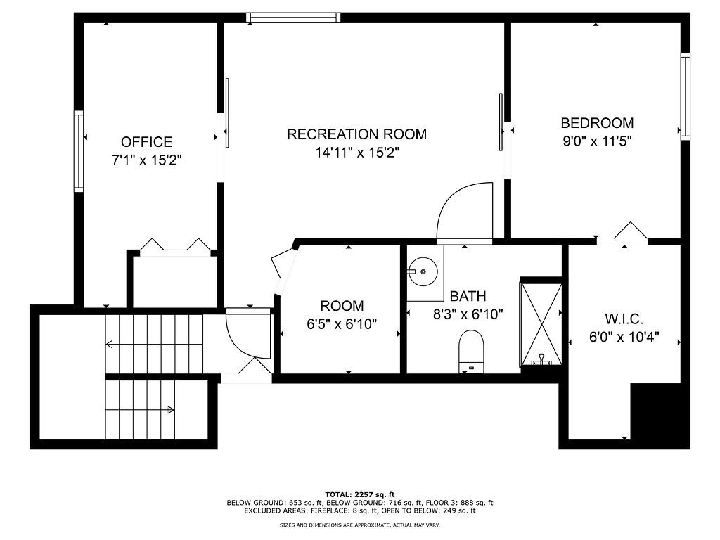A black and white floor plan of a house.