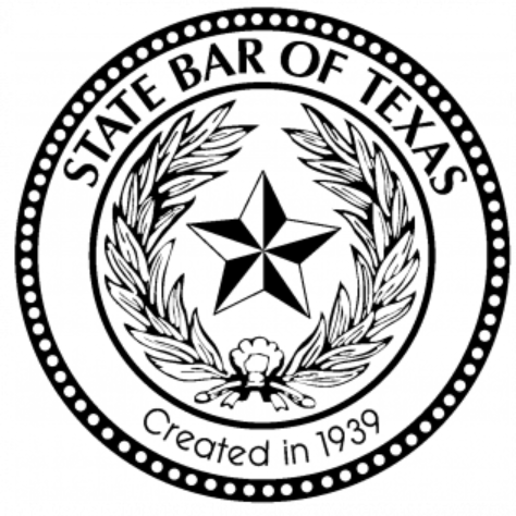 State Bar of Texas seal with star, laurel wreath, and “Created in 1939” around the border