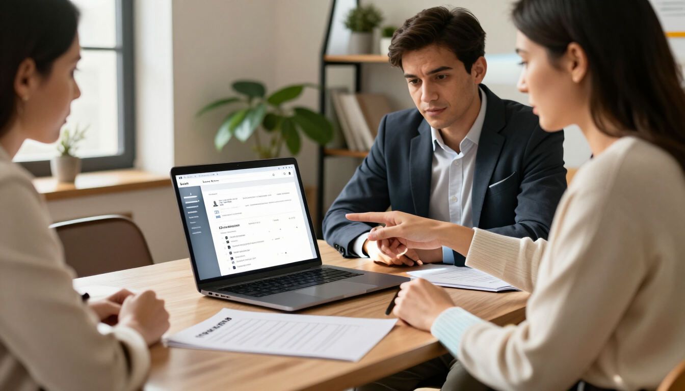 Small business owner discussing website launch support with digital agency