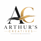 Arthur&rsquo;s Creatives logo with gold and black AC monogram and stylized brushstroke