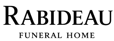 The Rabideau Funeral Home logo, featuring the word