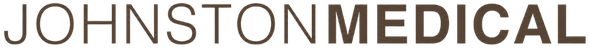 Johnston Medical logo in black and gray text with a gold horizontal line above and below