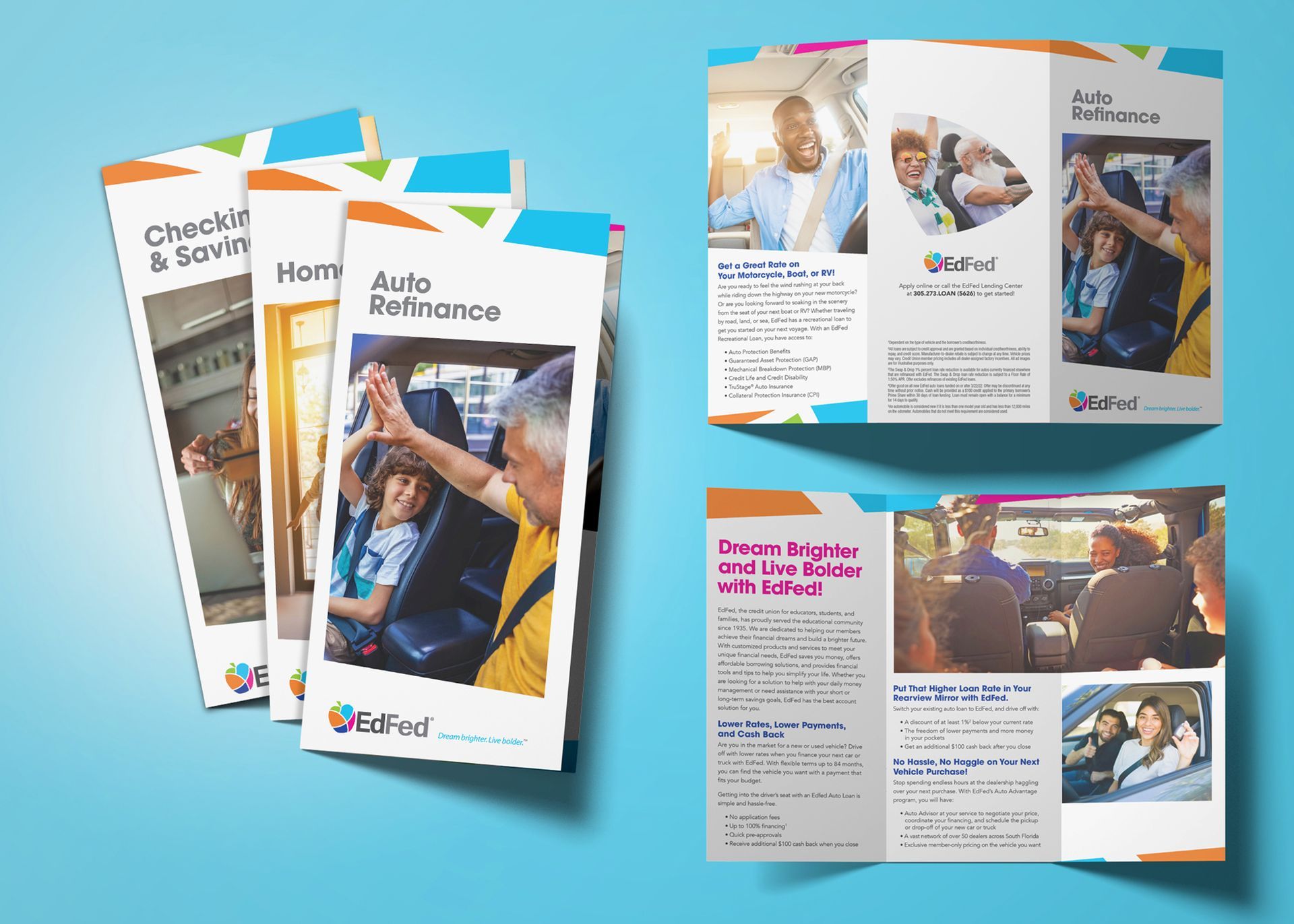 EdFed Credit Union brochure collateral design