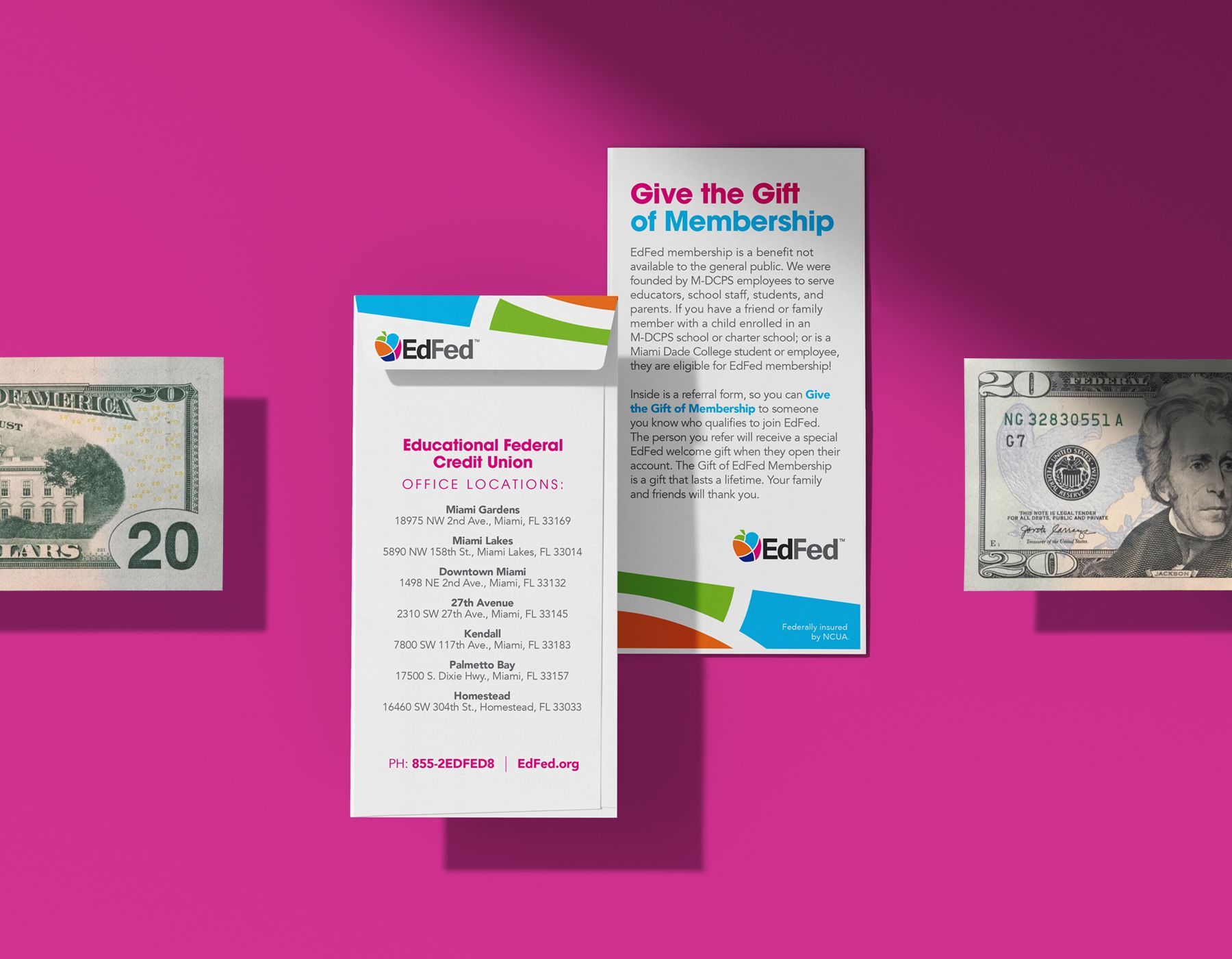 EdFed money / teller envelope desing
