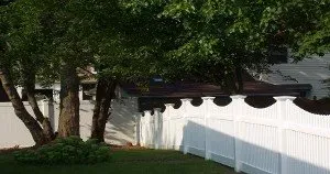 White Fence Near The Tree — Blue Anchor, NJ — Reyes Fence White Fence Near The Tree — Blue Anchor, NJ — Reyes Fence