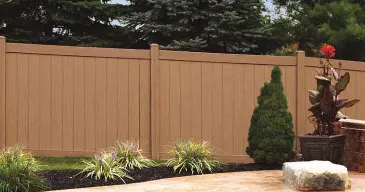 Brown Vinyl Fence — Blue Anchor, NJ — Reyes Fence Brown Vinyl Fence — Blue Anchor, NJ — Reyes Fence
