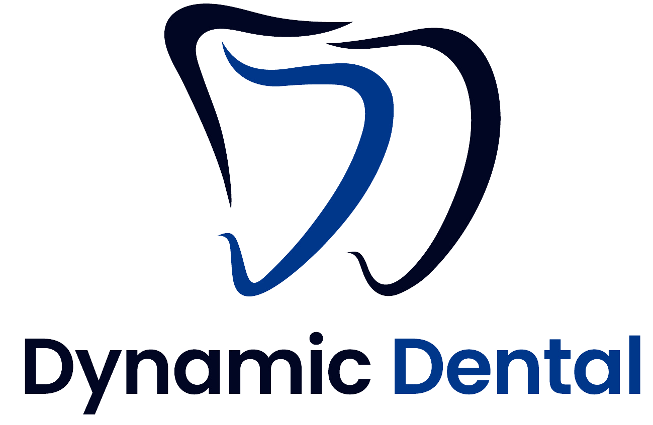 Get cosmetic, restorative, and emergency dental care for the entire family. The logo for dynamic dental shows a tooth and the words dynamic dental.