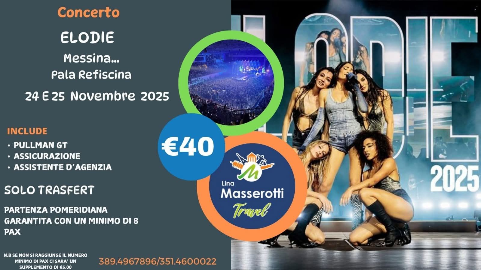 Un poster per un concerto chiamato Elodie 2025