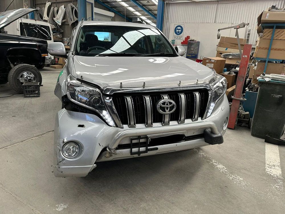 Damaged Toyota Vehicle — John Zelukovic Smash Repairs in Lithgow, NSW