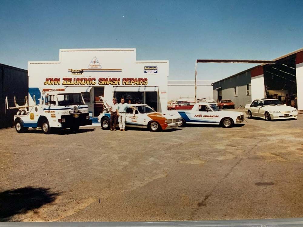 Company Picture Way Back — John Zelukovic Smash Repairs in Orange, NSW