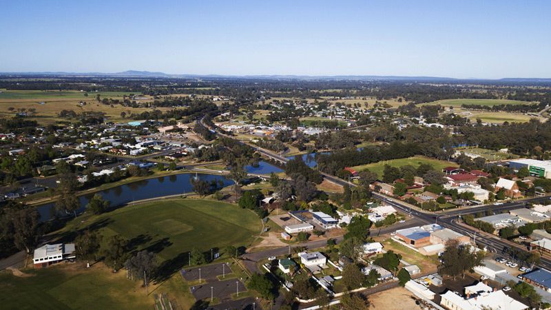 Parkes Town Aerial View — John Zelukovic Smash Repairs in Parkes, NSW