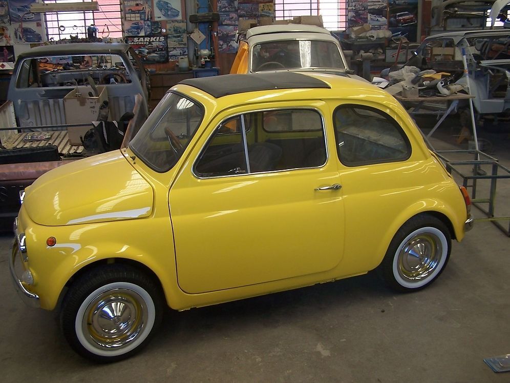 Fiat Bambino After Full Restoration — John Zelukovic Smash Repairs in Orange, NSW
