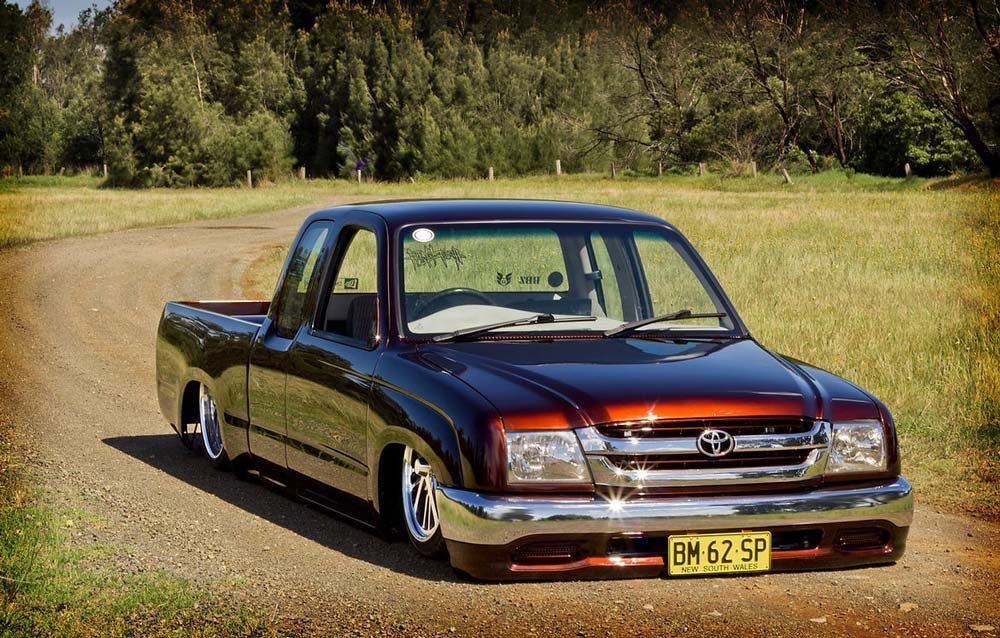 1999 Hilux Painted Root Beer — John Zelukovic Smash Repairs in Orange, NSW