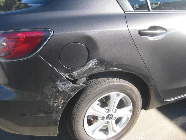 Mazda 3 Before Repair — John Zelukovic Smash Repairs in Orange, NSW