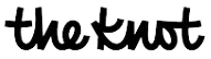 Black handwritten “the knot” logo on a white background