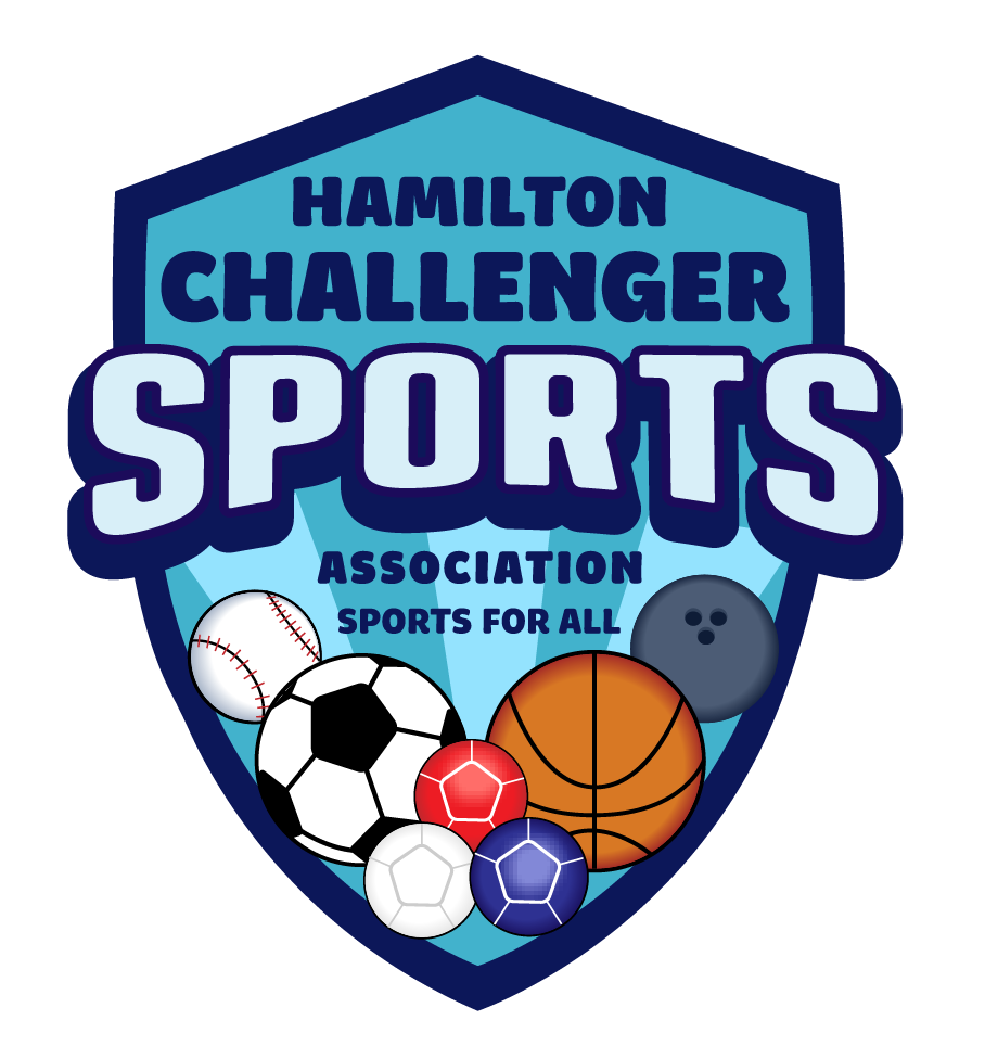 A logo for the Hamilton Challenger Sports Association