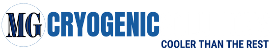 Logo of MG Cryogenic with the tagline