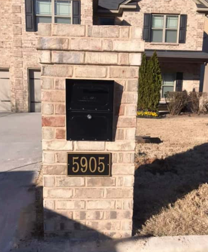 brick mailbox