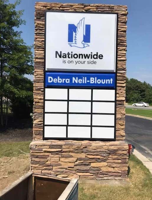masonry sign base