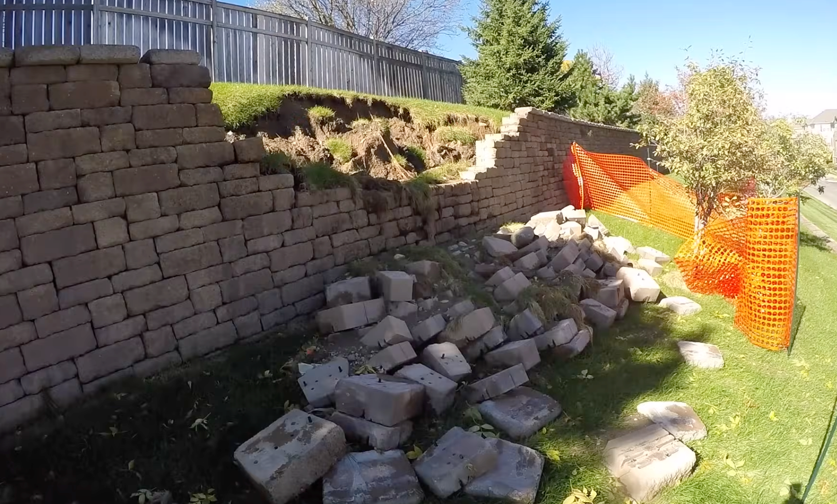 retaining wall failiure