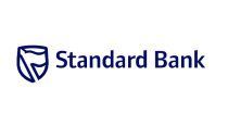 Standard Bank logo with a blue shield and text on a white background.