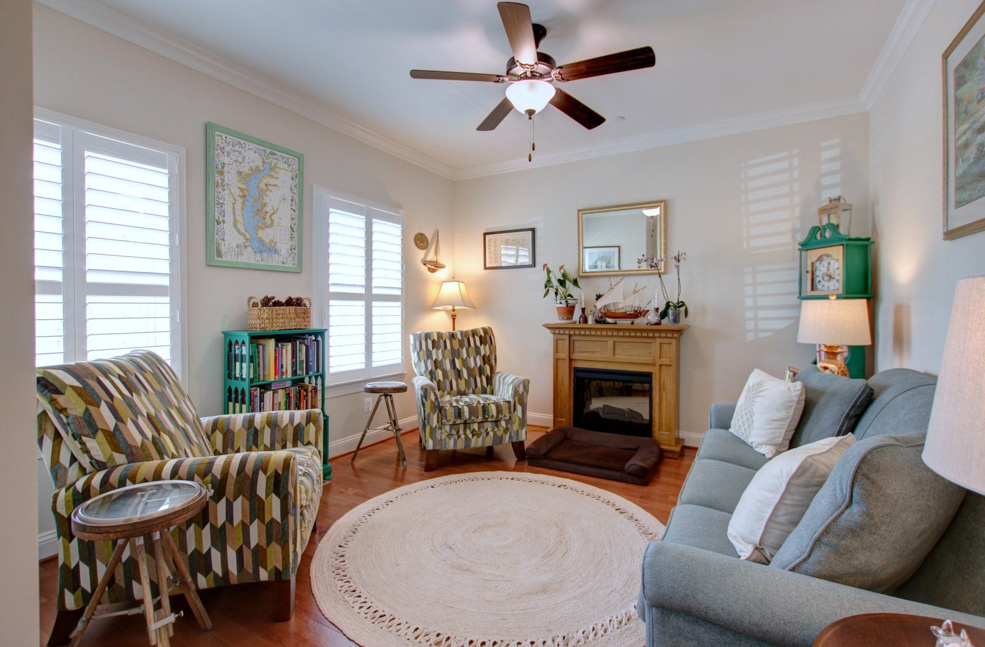 Open living area with fireplace | Oxford Legacy | Covell Communities | Chester, Maryland 21619