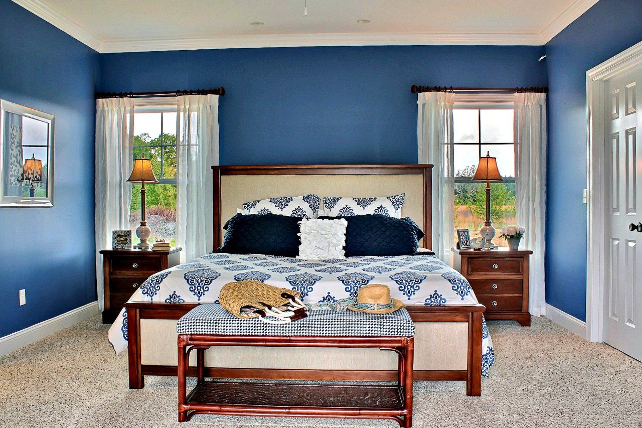 Owners suite with bed | Monterey Legacy | Covell Communities | Chester, Maryland 21619