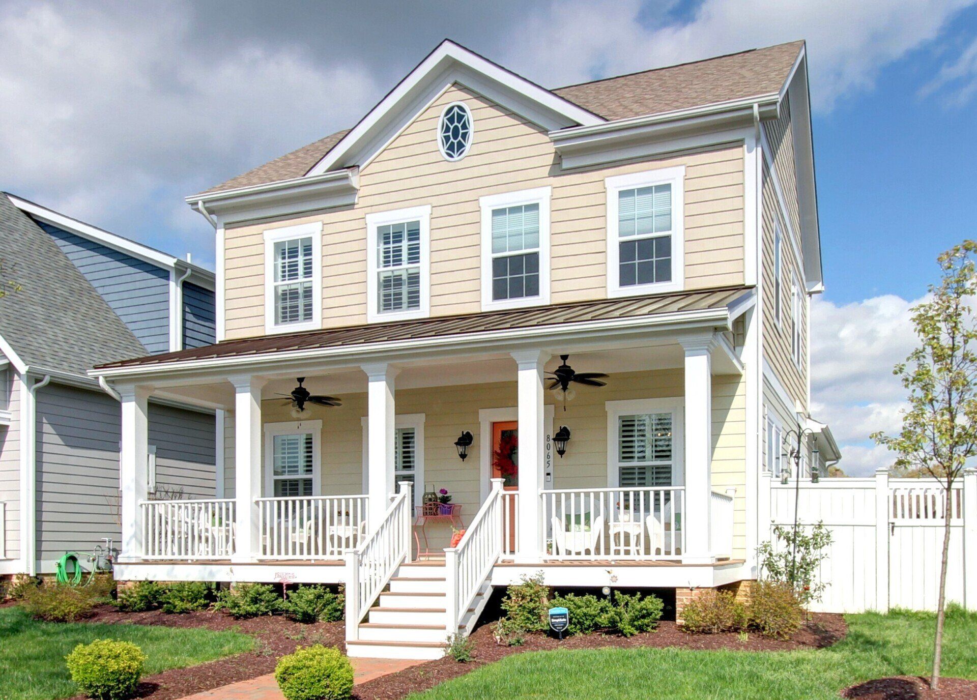 Yellow home exterior | Oxford Legacy | Covell Communities | Chester, Maryland 21619