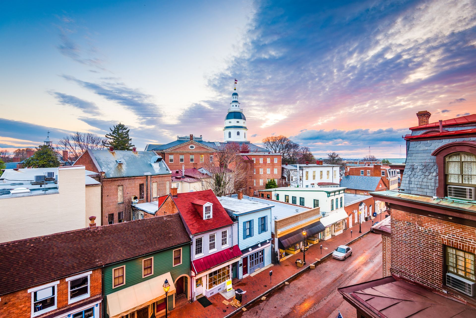 Cobblestone street in Annapolis| Eastern Shore History | Covell Communities | Chester, Maryland 21619