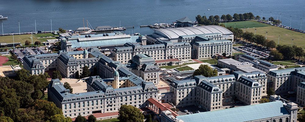 Arial shot of the Naval Academy | Eastern Shore History | Covell Communities | Chester, Maryland 21619