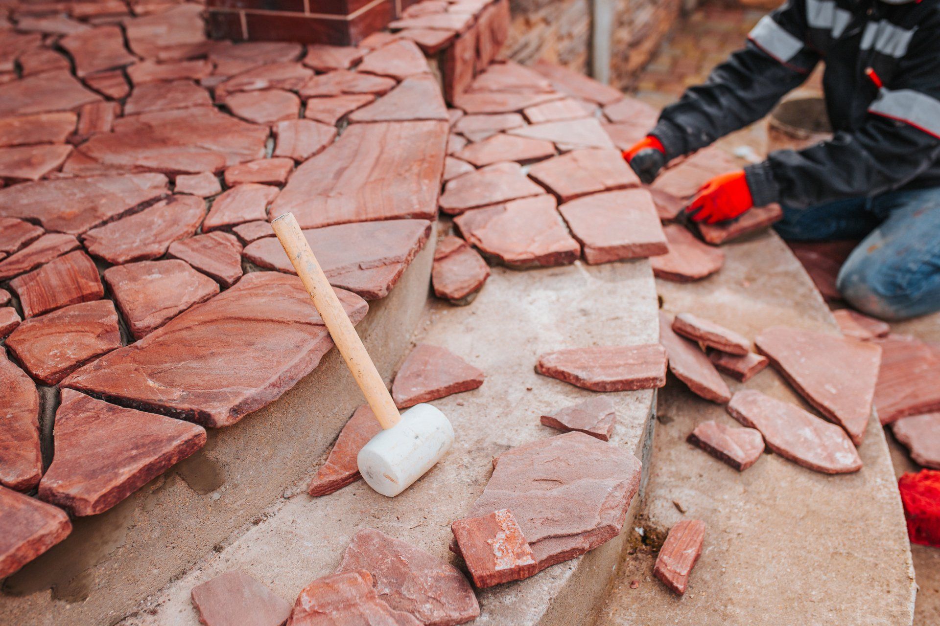Installing Pavement — Jacksonville FL — Paver Protections LLC Installing Pavement — Jacksonville FL — Paver Protections LLC