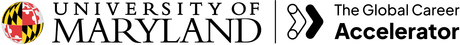 University of Maryland and The Global Career Accelerator logos