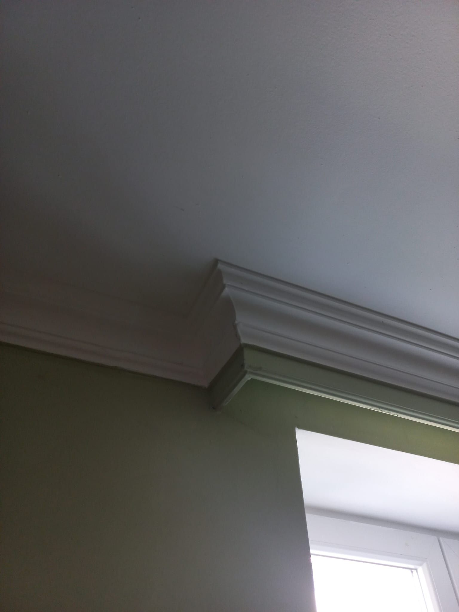 Strak gemaakt plafond met sierlijst