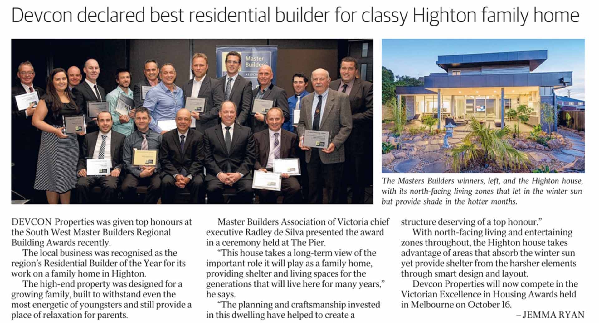 Master Builders Association of Victoria - Residential Builder of the Year