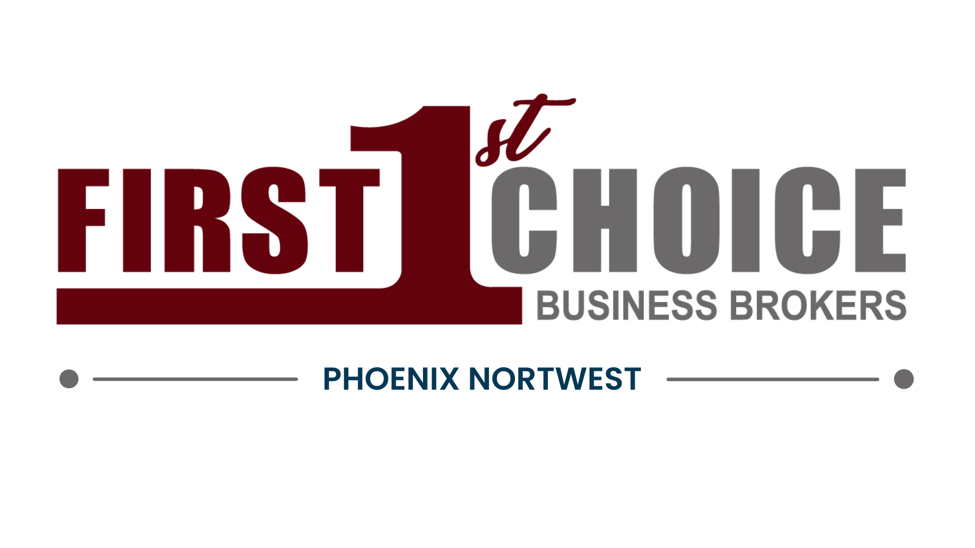 A logo for first choice business brokers in phoenix northwest.