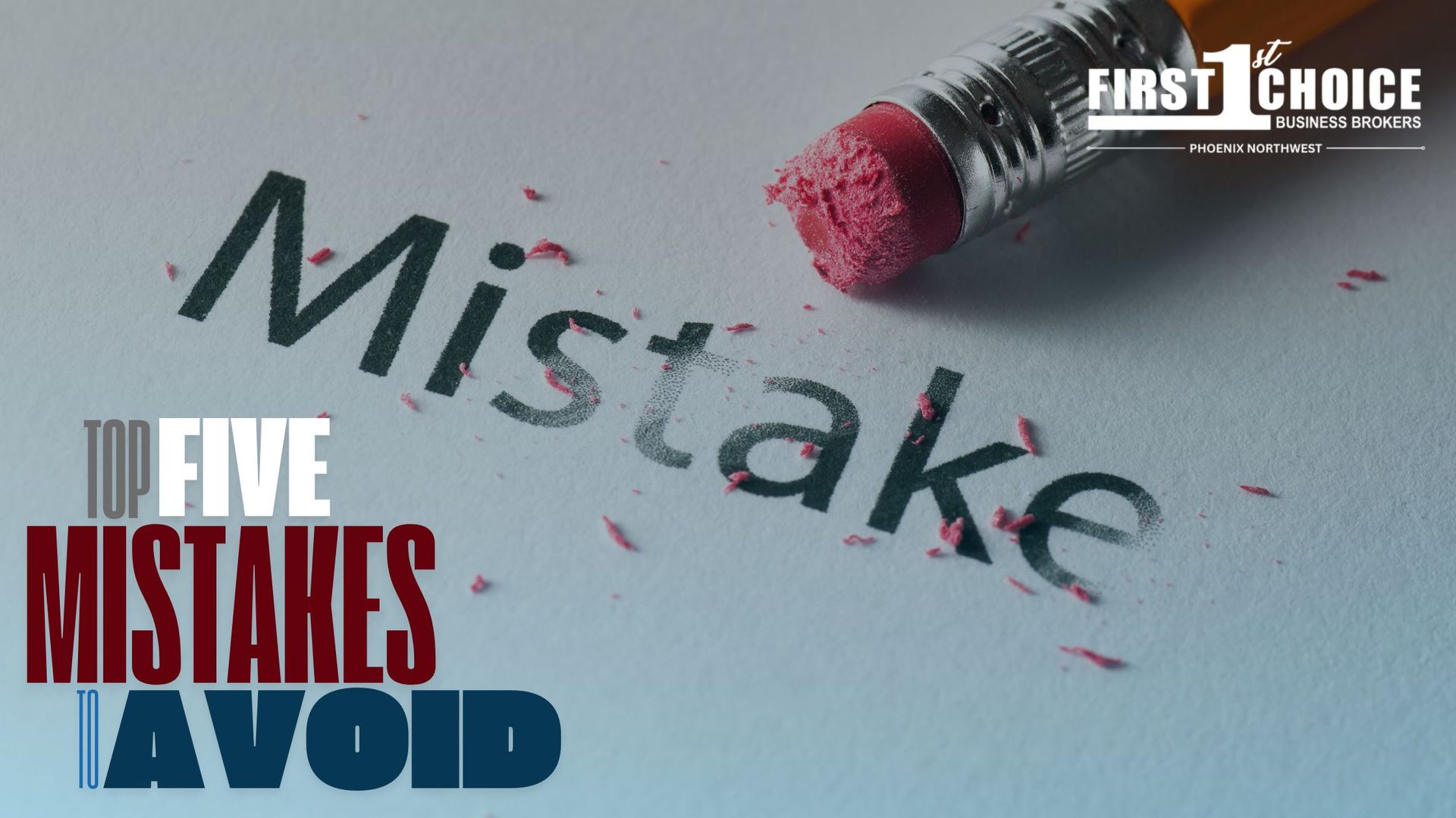 A pencil is erasing the word mistake on a piece of paper