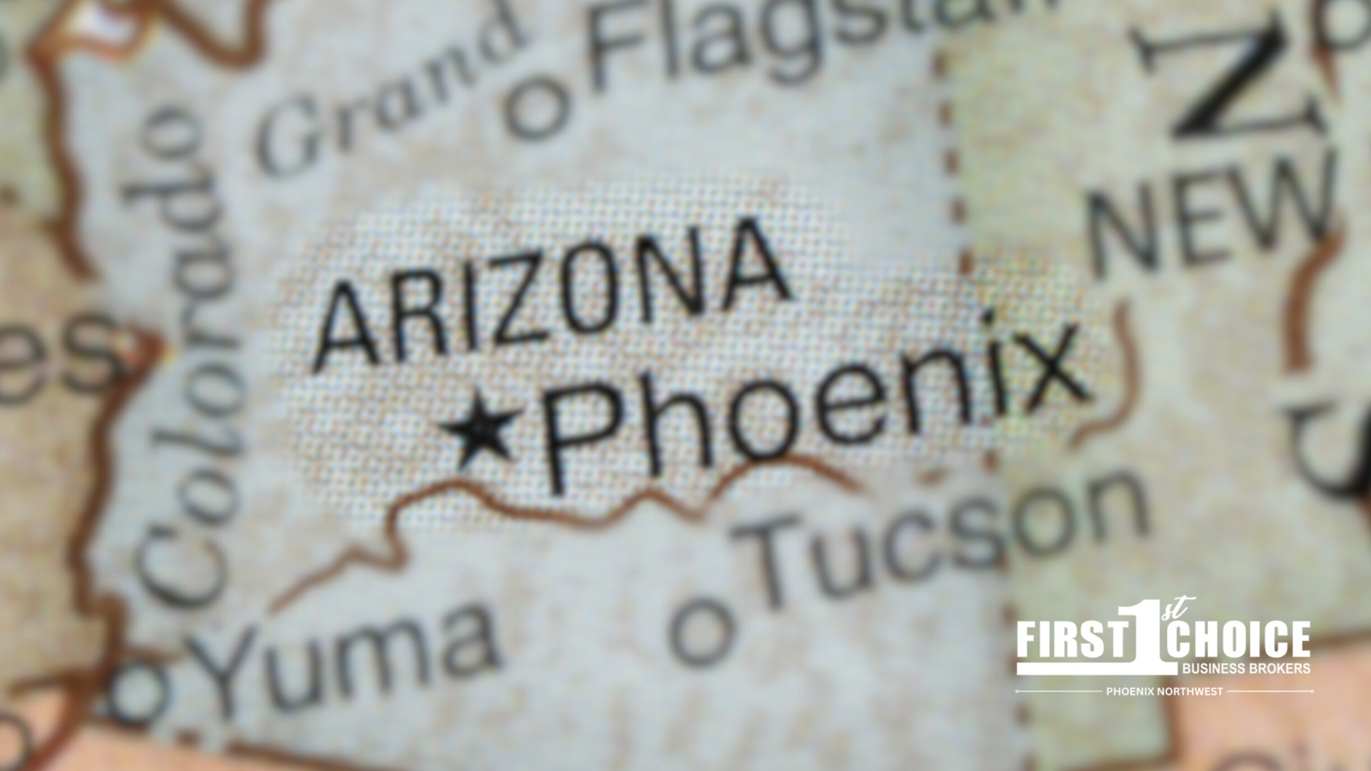 A close up of a map of arizona and phoenix