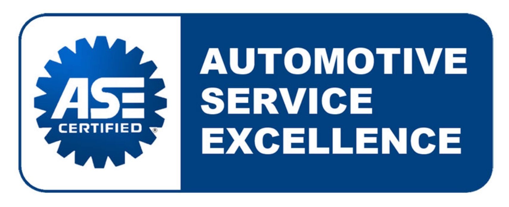 Blue rectangular logo with a gear icon, the letters
