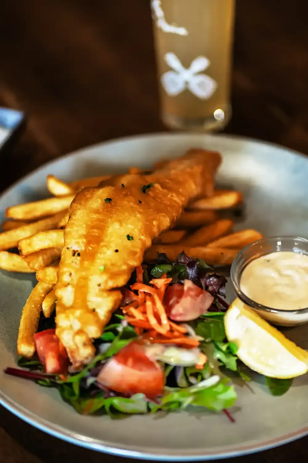Example of great fish and chips in Ballarat at the Golden City Hotel