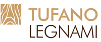 Su sfondo bianco è raffigurato il logo di tufano legnami.