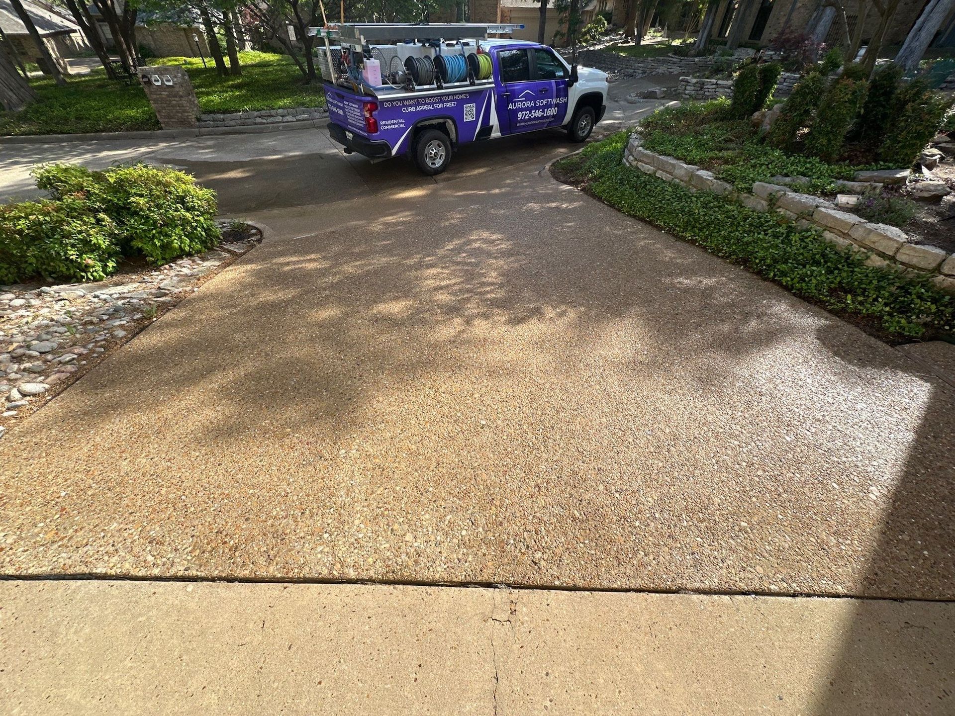 Pressure Washed Driveway