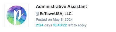 Job listing: Administrative Assistant for E
