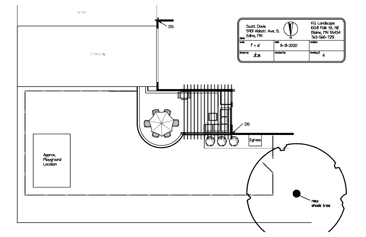 Backyard design concept #8 for home in Edina, MN.