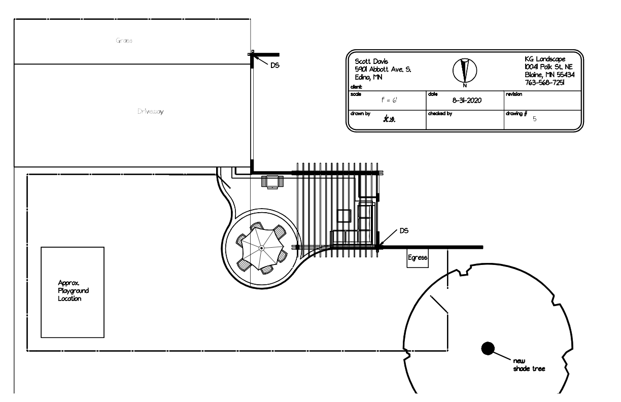 Backyard design concept #7 for home in Edina, MN.