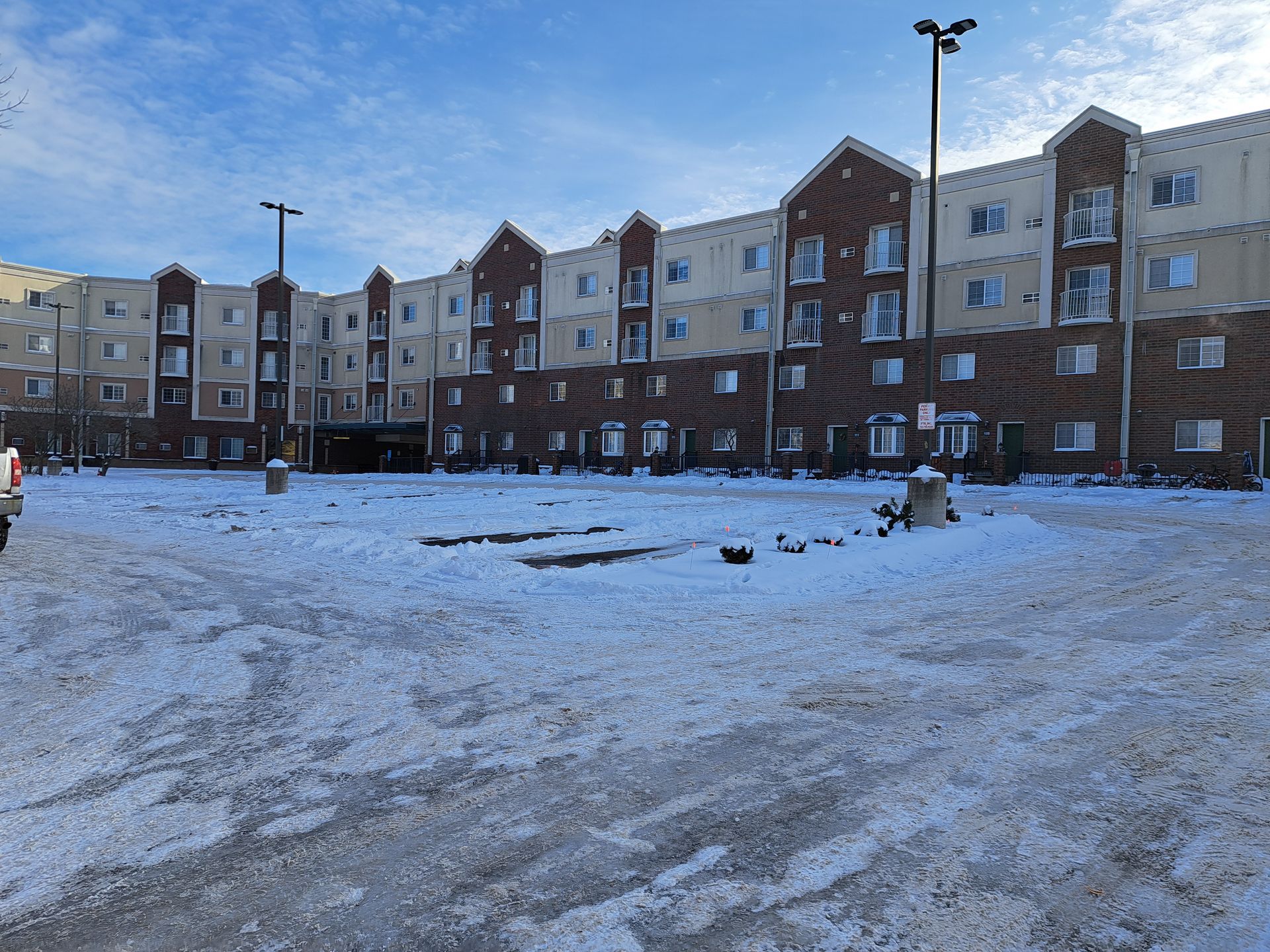 Apartment parking lot salting service in the Twin Cities, MN