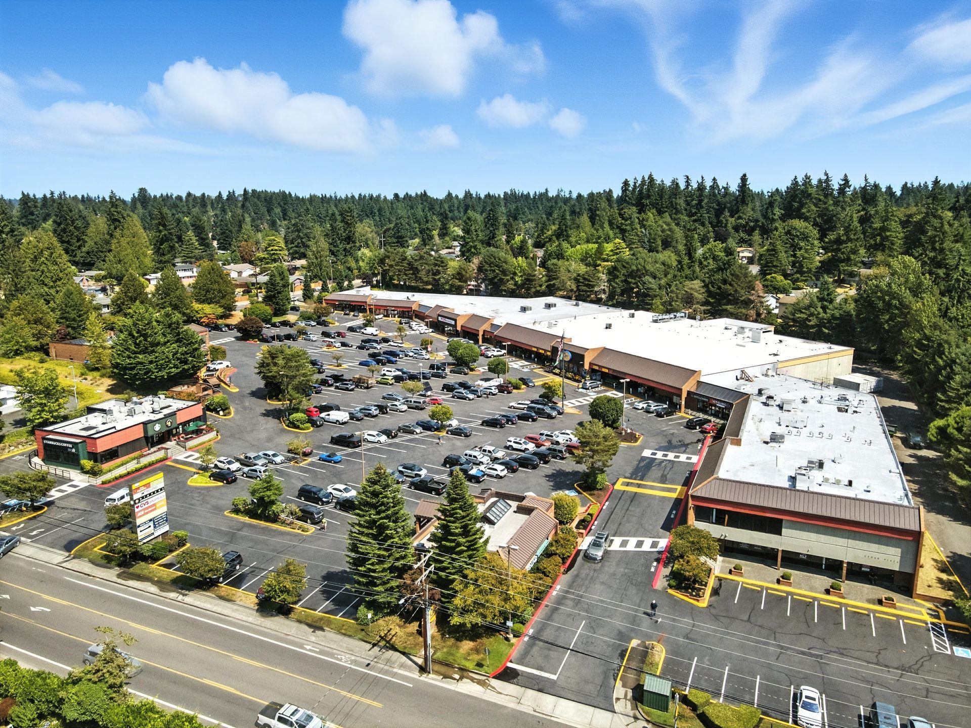 Top view of Cedar Plaza in Mountlake Terace